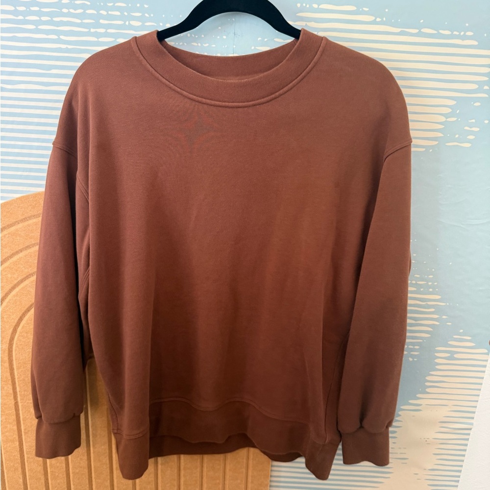 lululemon athletica Men's Crewneck Sweatshirt in Rust Brown